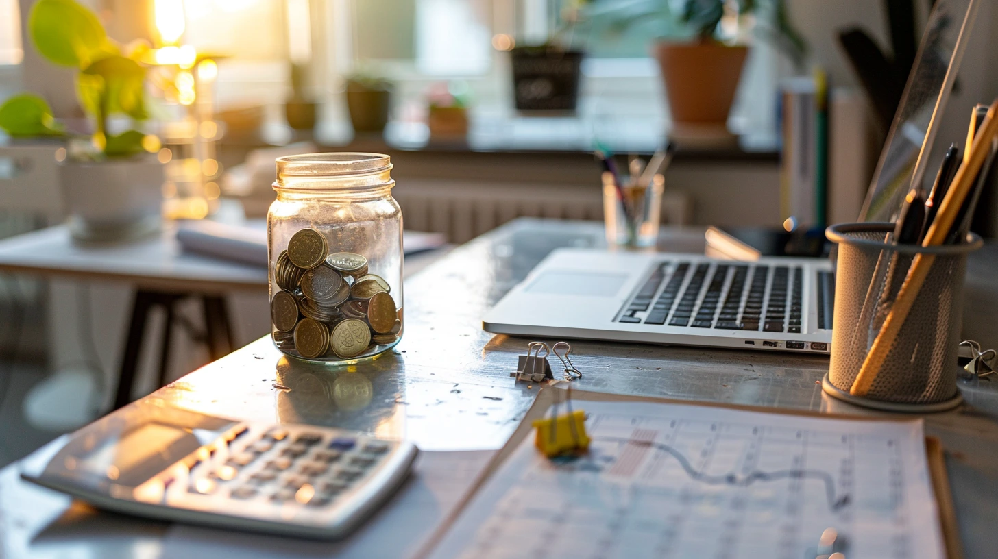 A household budget and redundancy planning checklist on a kitchen table
