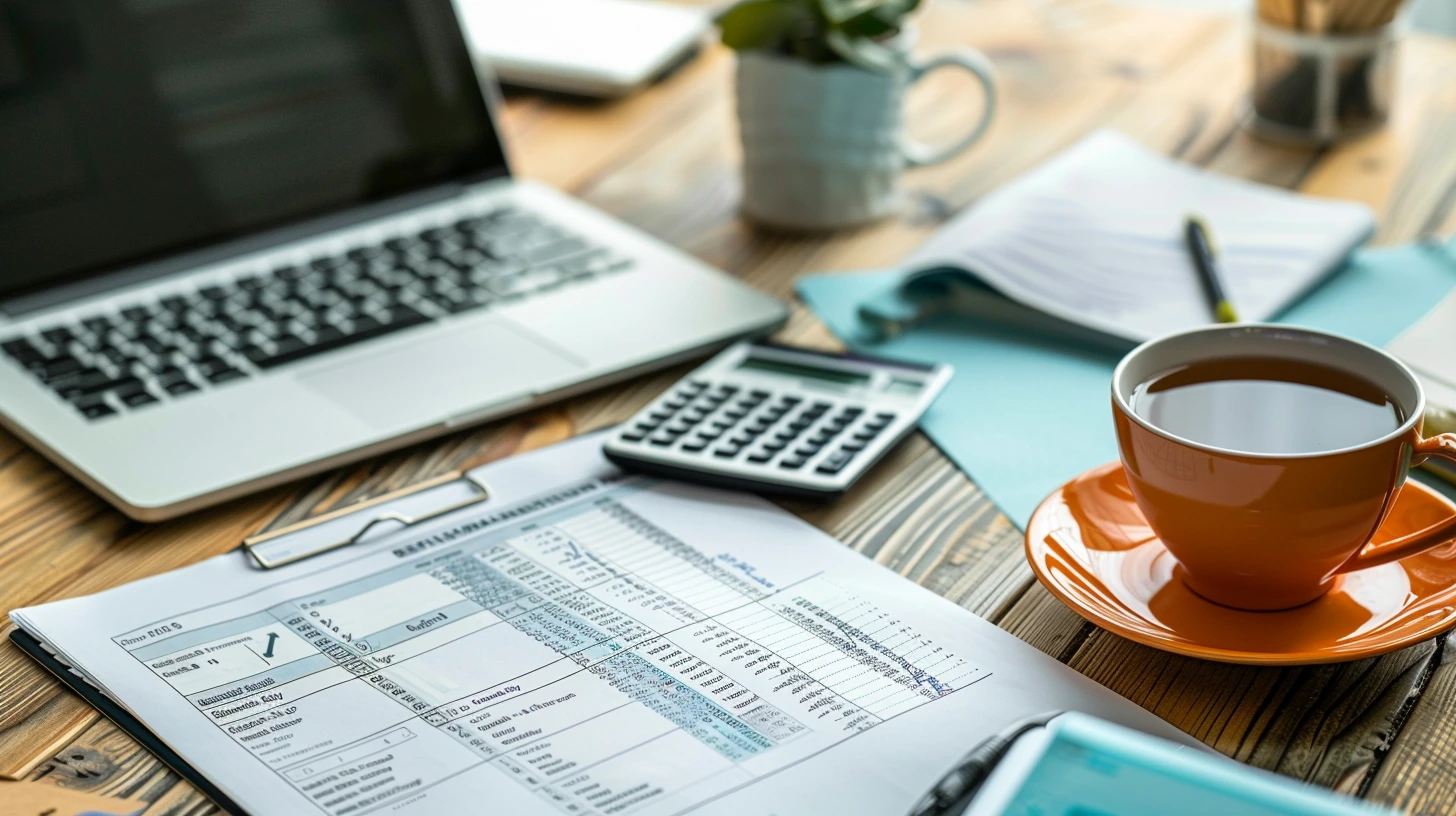 A calm desk scene showing a redundancy survival plan, household budget and job search checklist